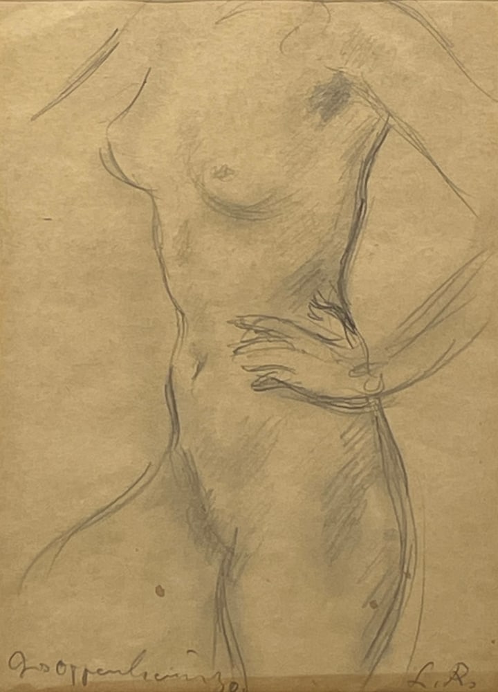 Joseph Oppenheimer Nude, 1930 Pencil 12 5/8 x 8 5/8 in 32 x 22 cm