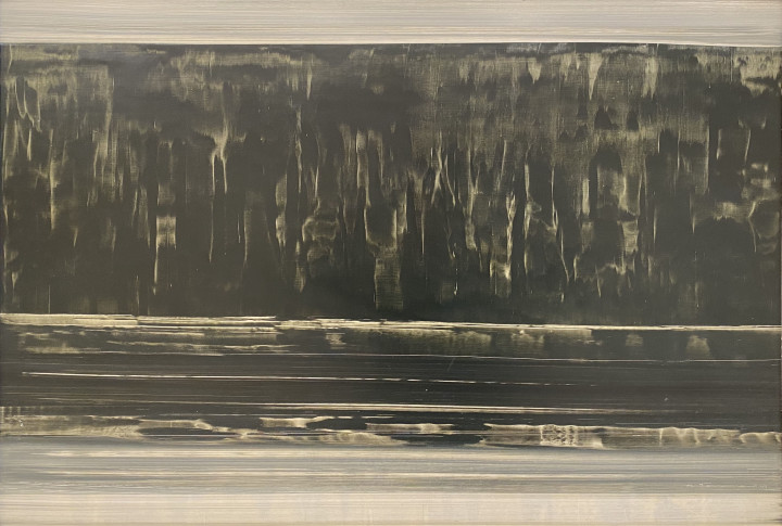 Jacques de Tonnancour Bord de lac, Reflet, 1966 Oil on masonite 24 x 32 in 61 x 81.3 cm