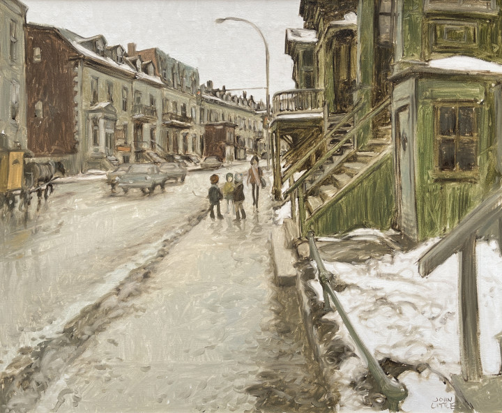 John Little St. Antoine Street at Fulford, St. Henri, Montreal, 1972 Oil on canvas 24 x 30 in 61 x 76.2 cm