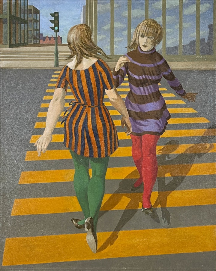 Philip Surrey Two Girls, 1967 Oil on canvas 20 x 16 in 50.8 x 40.6 cm