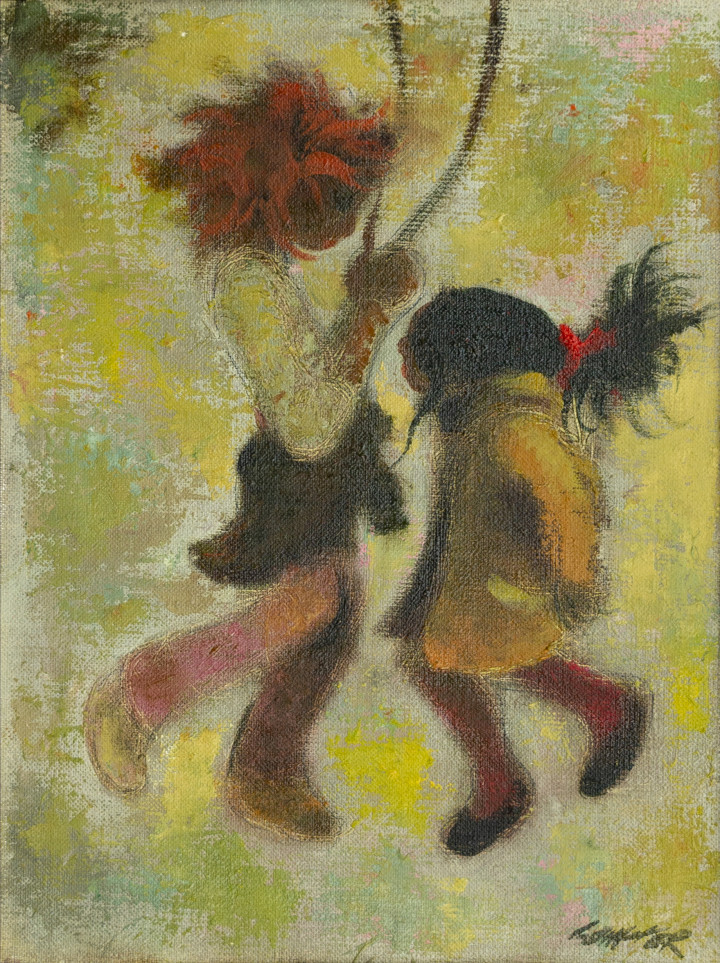 William Winter Skipping, 1981 Oil on panel 16 x 12 in 40.6 x 30.5 cm