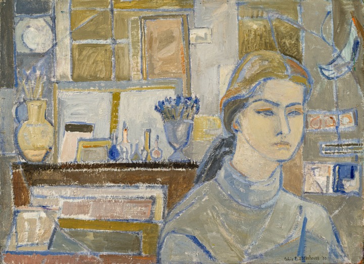 Tobie Steinhouse Self-Portrait In Atelier, 1953 Oil on canvas 15 3/4 x 22 in 40.1 x 55.9 cm
