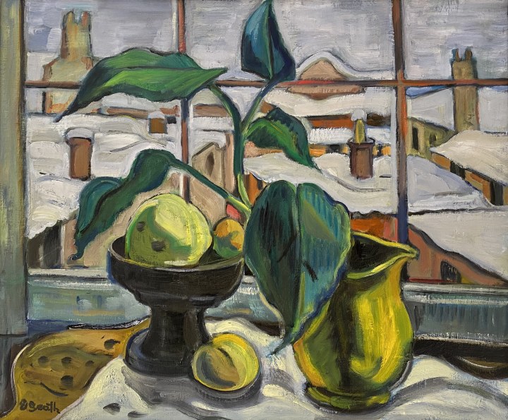 Ethel Seath Still Life from Seaforth Ave. Oil on canvas 20 x 24 in 50.8 x 61 cm