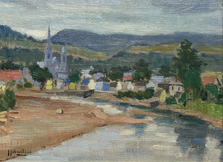 John Young Johnstone Sketch Baie St-Paul, P.Q., 1924 (circa) Oil on panel 7 3/4 x 11 in 19.7 x 27.9 cm
