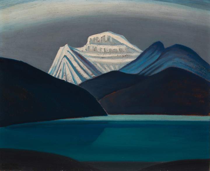 Lawren S. Harris Mountain Sketch (Lake and Mountain), 1928 (circa) Oil on Beaverboard 11 3/4 x 14 3/4 in 29.8 x 37.5 cm