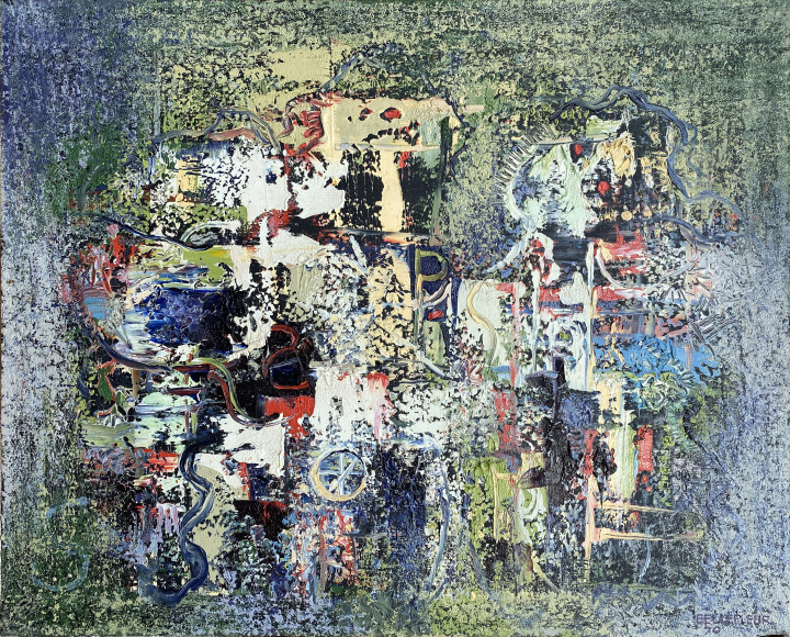 Léon Bellefleur Les Saltimbanques, 1970 Oil on canvas - Huile sur toile 25 5/8 x 31 7/8 in 65 x 81 cm