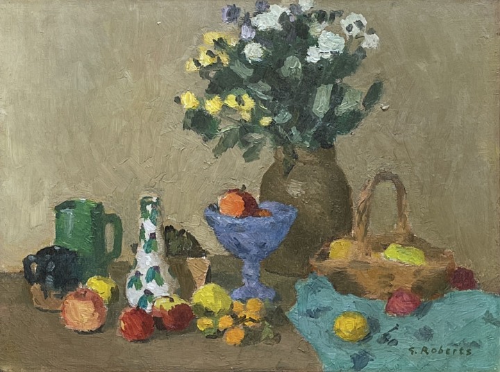 Goodridge Roberts Still life with Fruit and Flowers Oil on canvas 12 x 16 in 30.5 x 40.6 cm