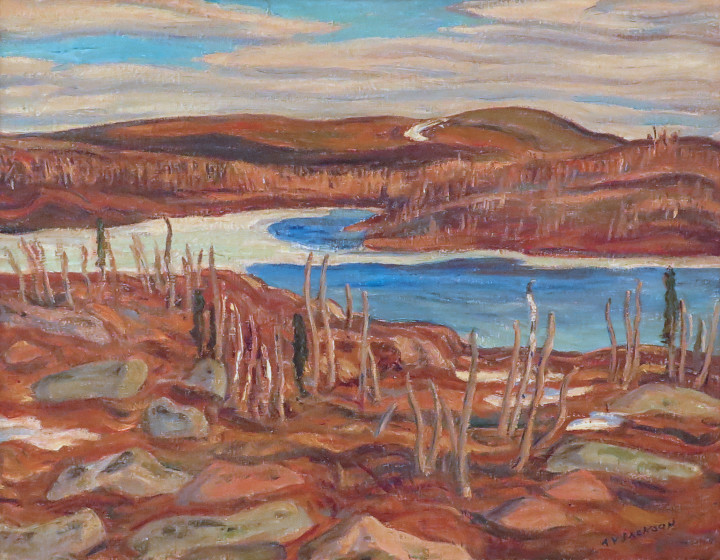 A.Y. Jackson Ruth Lake, Schefferville, Quebec, 1942 Oil on canvas 20 x 26 in 50.8 x 66 cm