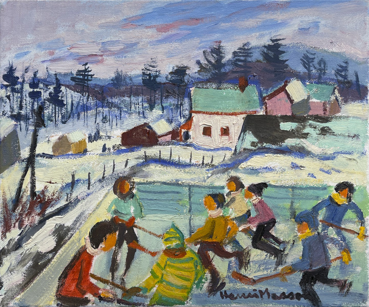 Henri L. Masson Notre sport national, 1985 Oil on canvas 10 x 12 in 25.4 x 30.5 cm