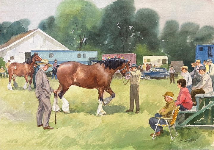 Henry J. Simpkins Heavy Horses Watercolour 20 5/8 x 29 1/2 in 52.5 x 75 cm