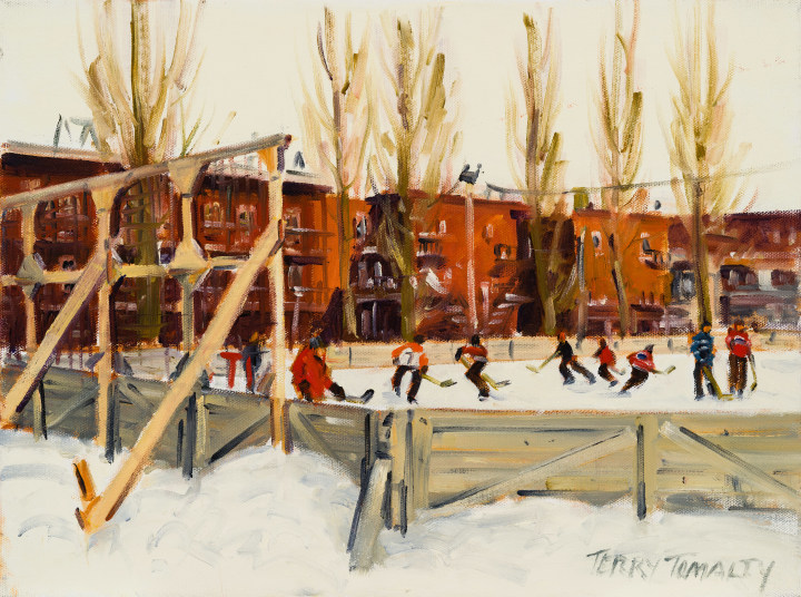 Terry Tomalty St. Dominique Street Oil on canvas 12 x 16 in 30.5 x 40.6 cm