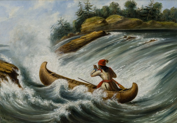 Cornelius Krieghoff, Shooting the Rapids at Lachine, 1843-46 (circa)