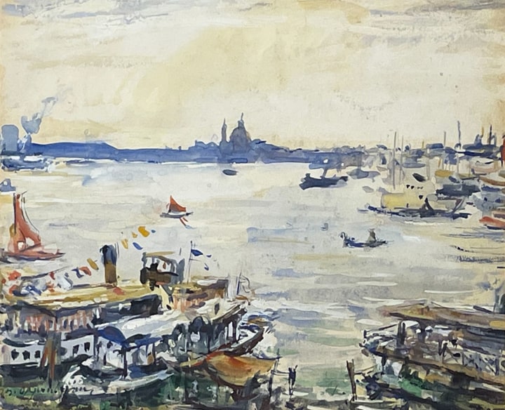 Joseph Oppenheimer Untitled, Venice Watercolour 8 1/4 x 10 5/8 in 21 x 27 cm