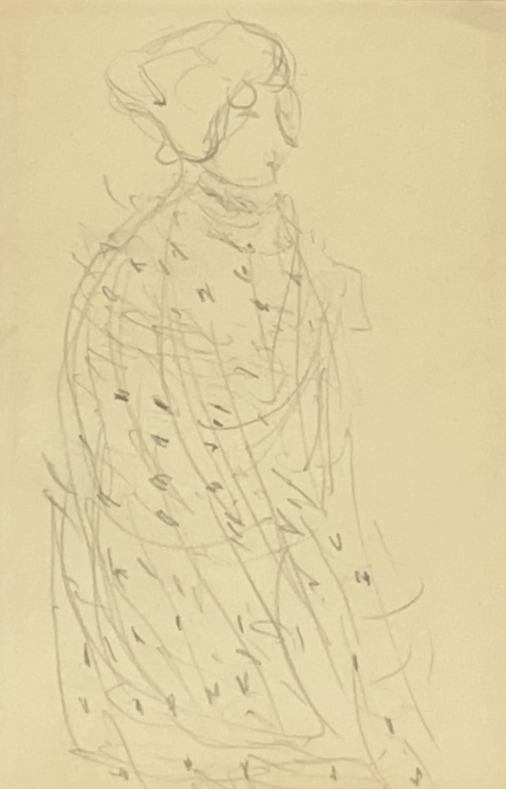 James Wilson Morrice Venetian Girl, 1894 (circa) Pencil drawing 6 x 4 in 15.2 x 10.2 cm