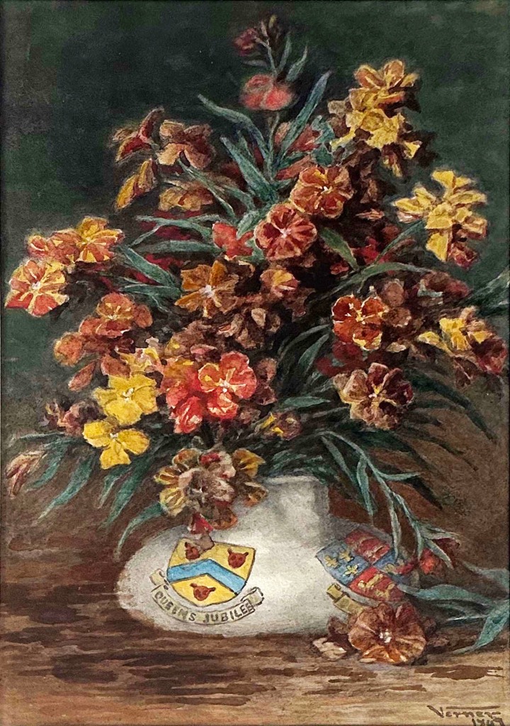 Frederick A. Verner Queen Victoria Jubilee Bouquet, 1897 Watercolour 13 x 9 in 33 x 22.9 cm