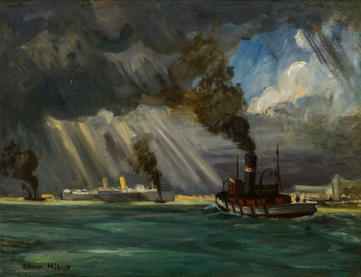 Adrien Hébert, View toward the Port of Montreal