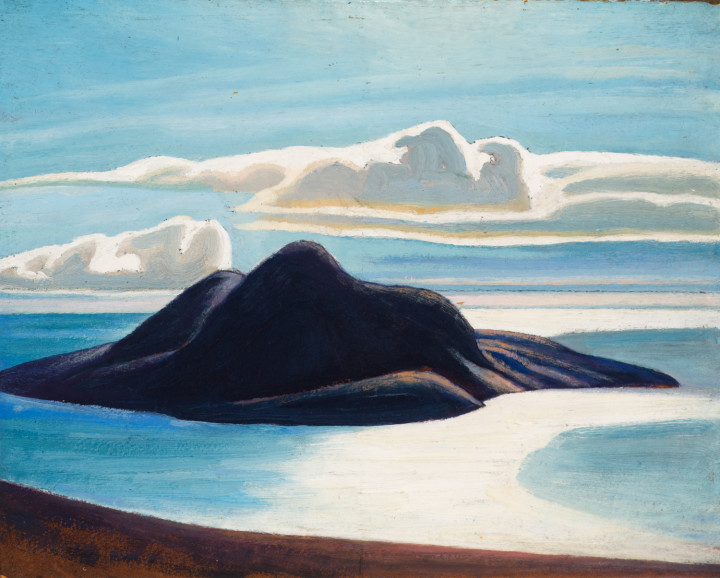 Lawren S. Harris Pic Island Lake Superior, 1926 (circa) Oil on Beaverboard 12 x 15 in 30.5 x 38.1 cm