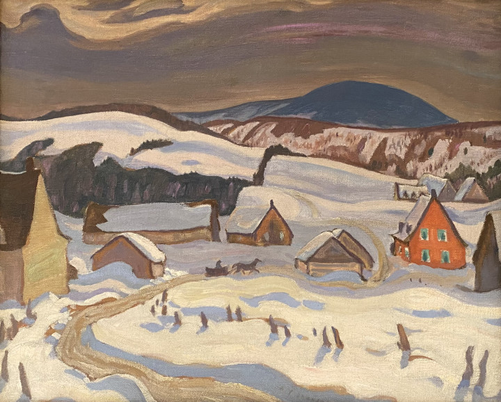 A.Y. Jackson Winter Baie St. Paul, 1928 Oil on canvas 21 x 26 in 53.3 x 66 cm