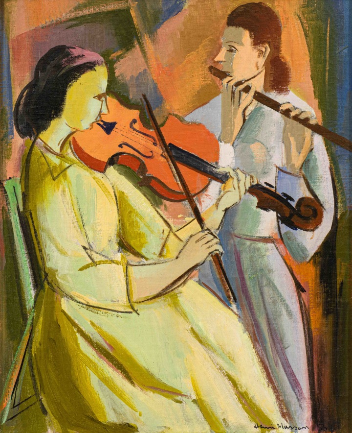 Henri L. Masson The Duet, 1954 (May) Oil on canvas 22 x 18 in 55.9 x 45.7 cm