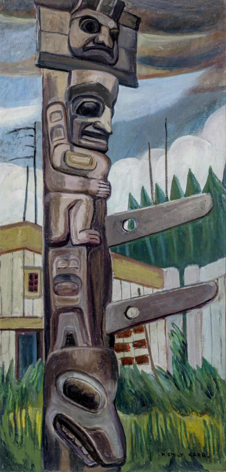 Emily Carr Haida Totem, 1928 Oil on canvas 36 x 18 in 91.4 x 45.7 cm