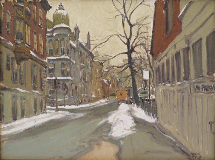 John Little St. Mathieu Street at Dorchester, 1967 Oil on canvas board 12 x 16 in 30.5 x 40.6 cm