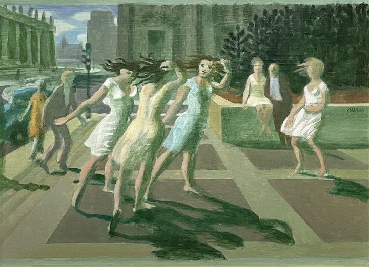 Philip Surrey Place Ville-Marie, 1962 Oil on board 12 x 16 in 30.5 x 40.6 cm