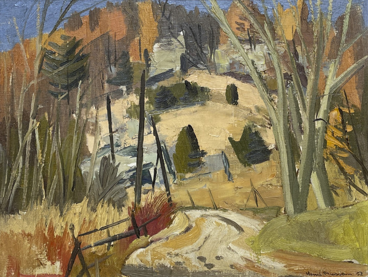 Henri L. Masson Autumn landscape, 1952 Oil on canvas 18 x 21 3/4 in 45.7 x 55.2 cm