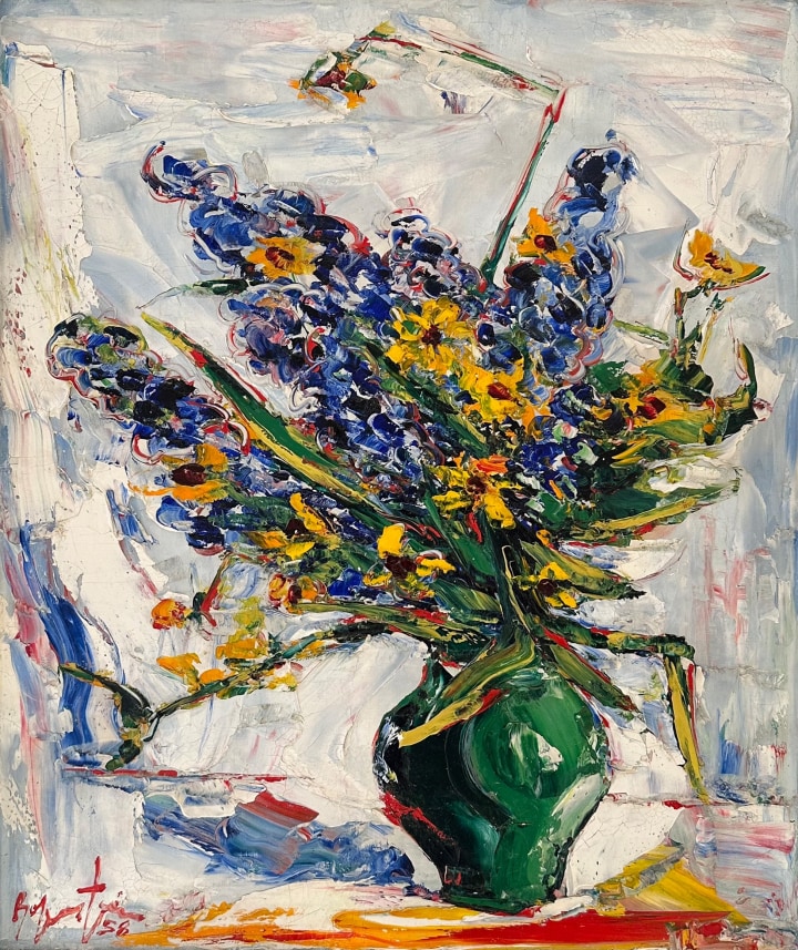 Sam Borenstein, Still Life with Lupins and Daisies, 1958