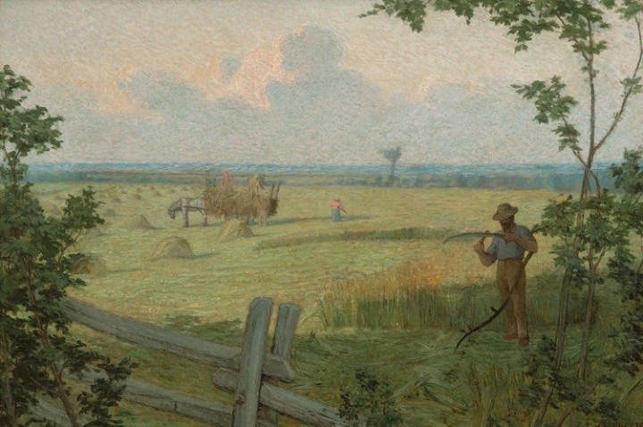 Ozias Leduc Les foins (The Hayfield), 1901 Oil on canvas 24 x 36 in 61 x 91.4 cm