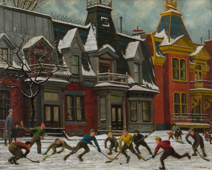 <span class=%22title%22>Hockey on Henri-Julien Street at Pine Ave. East, Montreal<span class=%22title_comma%22>, </span></span><span class=%22year%22>1948</span>