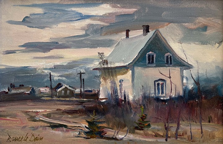 Bruce LeDain April Weather, Charlevoix Oil on canvas 8 x 12 in 20.3 x 30.5 cm