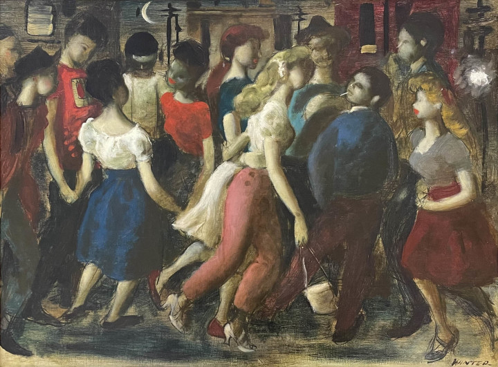 William Winter La Guinguette Oil on board 20 7/8 x 27 3/8 in 53 x 69.5 cm