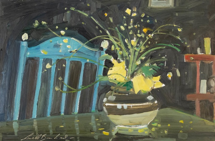 Lorne Bouchard Still Life dans la nuit, 1968 (June 14) Oil on panel 12 x 18 in 30.5 x 45.7 cm