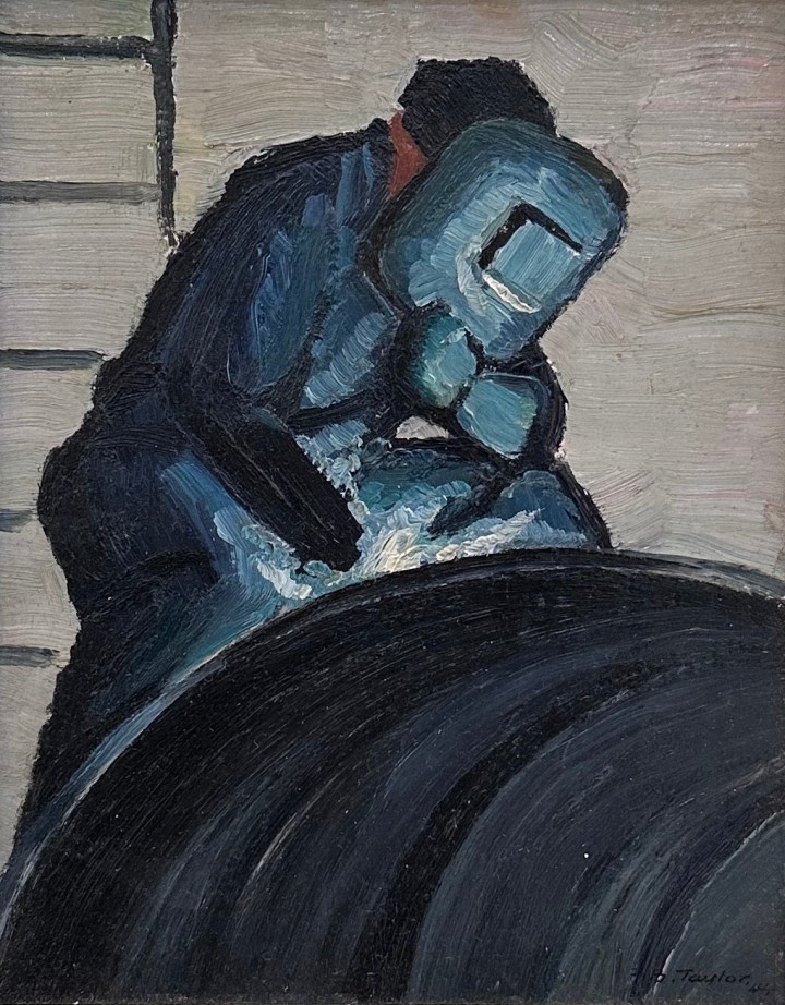 Frederick B. Taylor, Welder on a Section Fan of a Kiln, Canadian Allis Chalmers, Lachine, Quebec, 1944 (November 21)