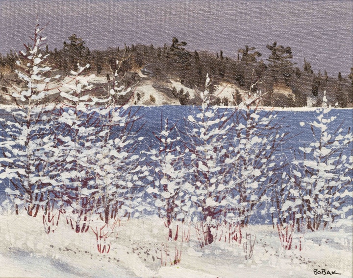 Bruno Bobak Frosty Morning Oil on canvas board 8 x 10 in 20.3 x 25.4 cm