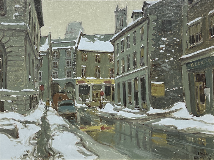 John Little Place Royale, Rue St. Paul, Montreal, 1965 Oil on canvas board 12 x 16 in 30.5 x 40.6 cm