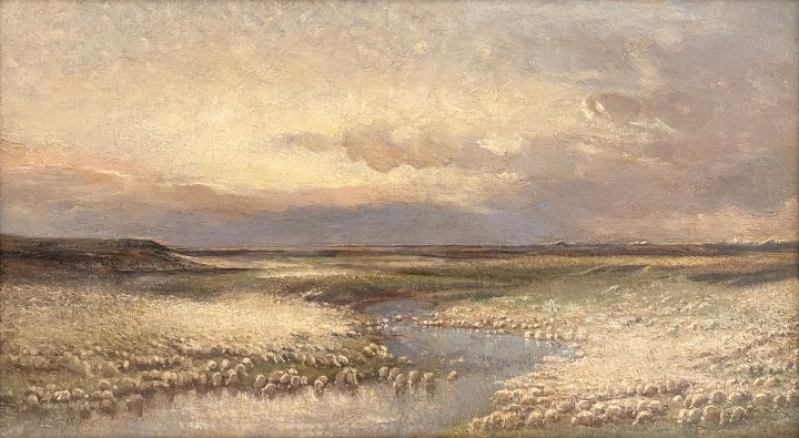 John Hammond, Sheep Herding, Western Plains (on plate), Sheep Ranch off Calgary, 1893 (circa)