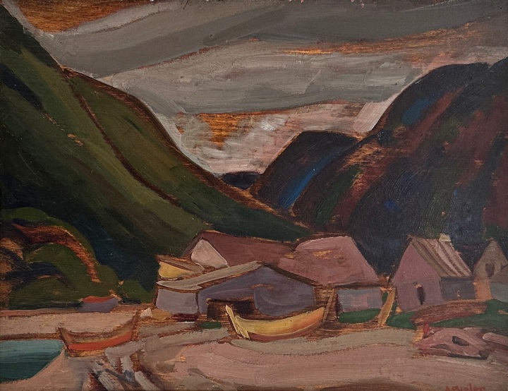 André Biéler Gaspé, 1928 Oil on board 9 3/4 x 12 3/4 in 24.8 x 32.4 cm