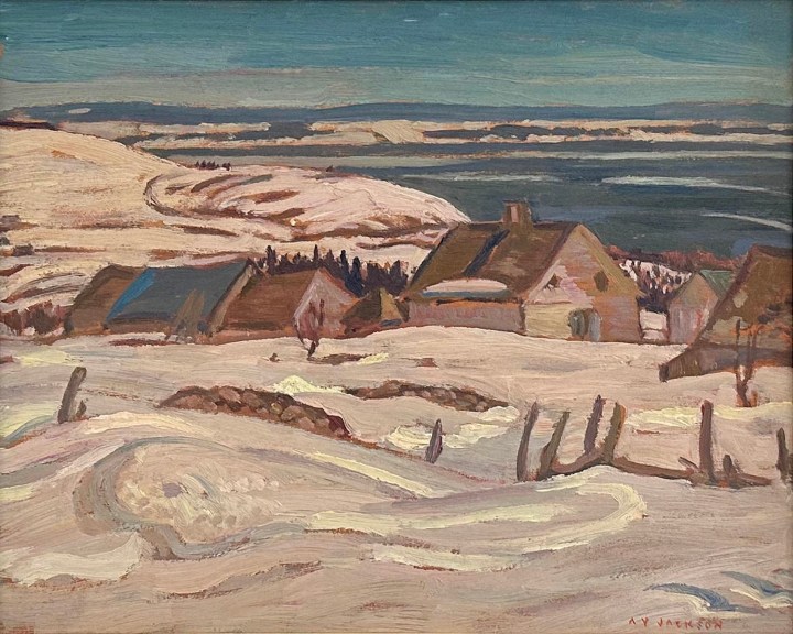 A.Y. Jackson Les Éboulements, 1935 (circa) Oil on panel 8 x 10 in 20.3 x 25.4 cm