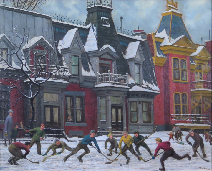 <span class=%22title%22>Hockey on Henri-Julien Street at Pine Ave. East, Montreal<span class=%22title_comma%22>, </span></span><span class=%22year%22>1948</span>
