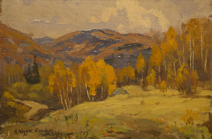 A. Wilkie Kilgour Sketch at Val Morin Oil on panel 4 7/8 x 6 7/8 in 12.4 x 17.5 cm