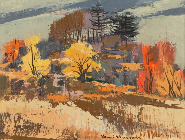 Henri L. Masson Autumn Trees Oil on canvas 12 1/4 x 16 1/8 in 31 x 41 cm
