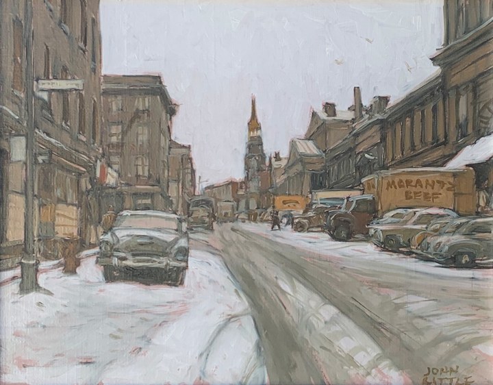 John Little, Rue St. Paul Looking East to Bonsecours Church and Bonsecours Market about 50 Years Ago, 2008