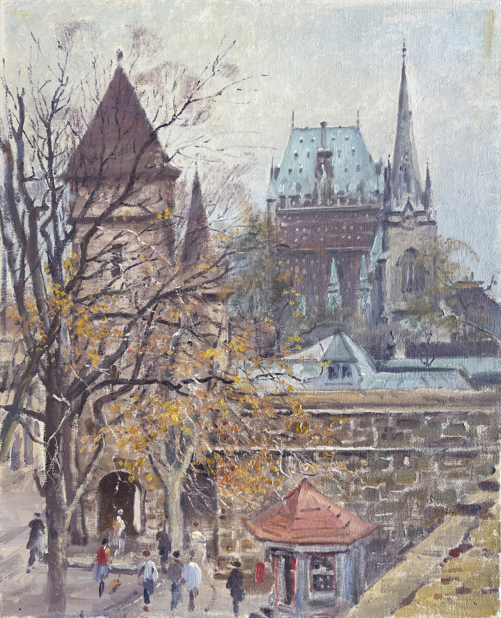 Robert Pilot Porte Saint-Louis, Quebec, 1955 (circa) Oil on canvas 22 1/8 x 18 1/8 in 56.2 x 46 cm