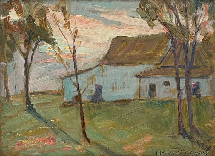 H. Mabel May Early Evening, Hudson Heights, 1919 Oil on panel 6 1/2 x 8 3/4 in 16.5 x 22.2 cm