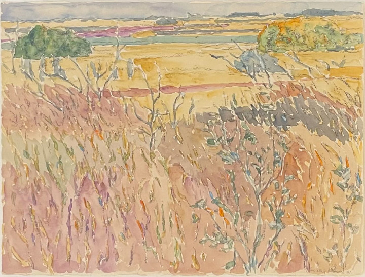 Dorothy Knowles Weeds in the Wind, 1991 Watercolour 11 x 15 in 27.9 x 38.1 cm