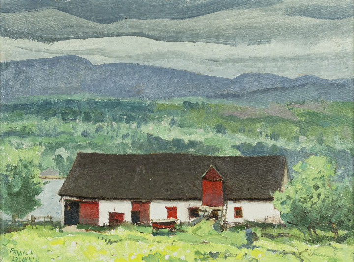 Franklin Arbuckle St. Pierre, Ile d'Orleans, 1980 (June 12) Oil on canvas on masonite 12 x 16 in 30.5 x 40.6 cm