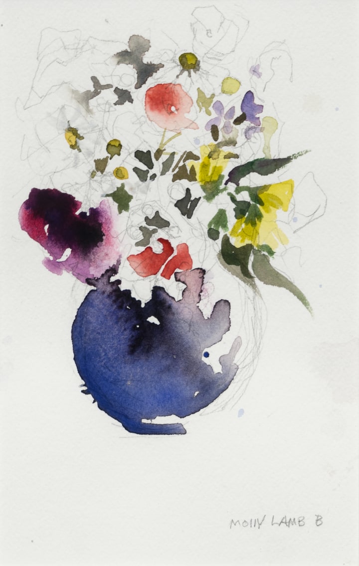 Molly Lamb Bobak Bouquet in Ginger Jar (1), 1994 Watercolour 9 x 6 in 22.9 x 15.2 cm