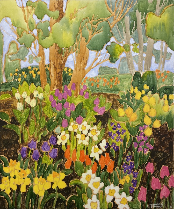 Claude A. Simard Tulipes, narcisses et jonquilles, 1994 Acrylic on canvas 36 x 30 in 91.4 x 76.2 cm