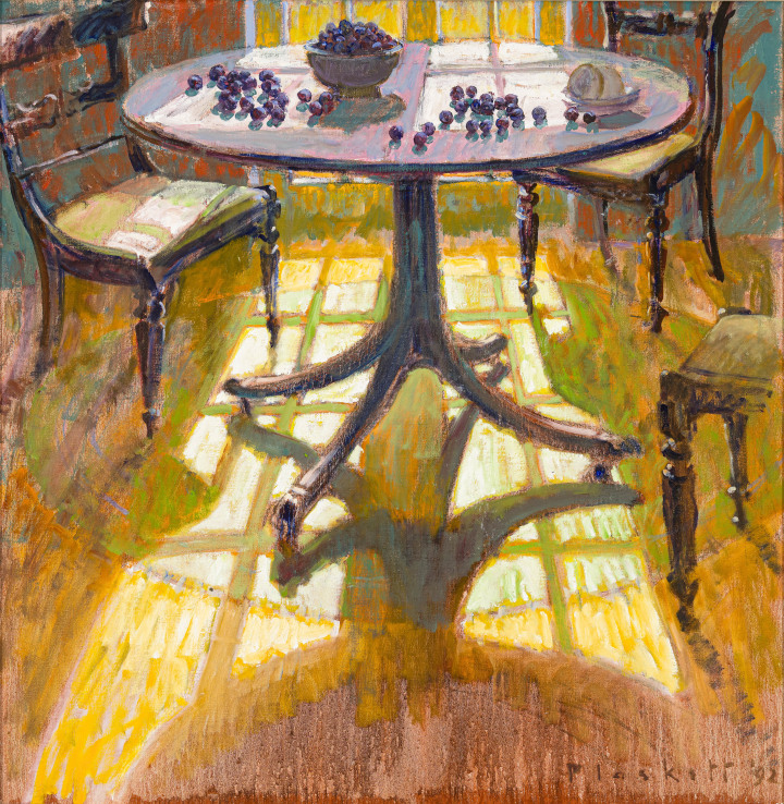 Joseph Plaskett Table and Shadows #2, 1992 Oil on canvas 39 1/4 x 38 1/2 in 99.7 x 97.8 cm